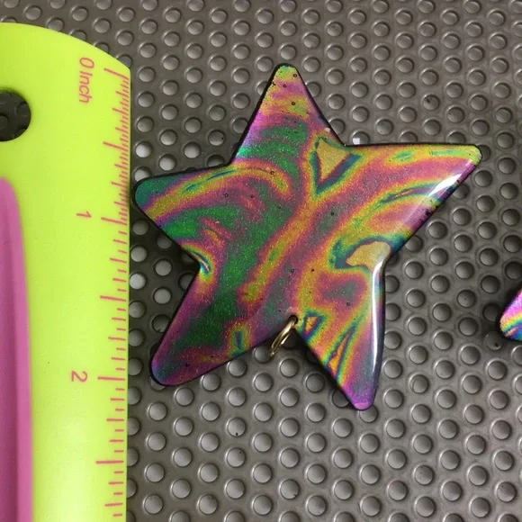 🖤Big Star clip earrings - Picture 10 of 17